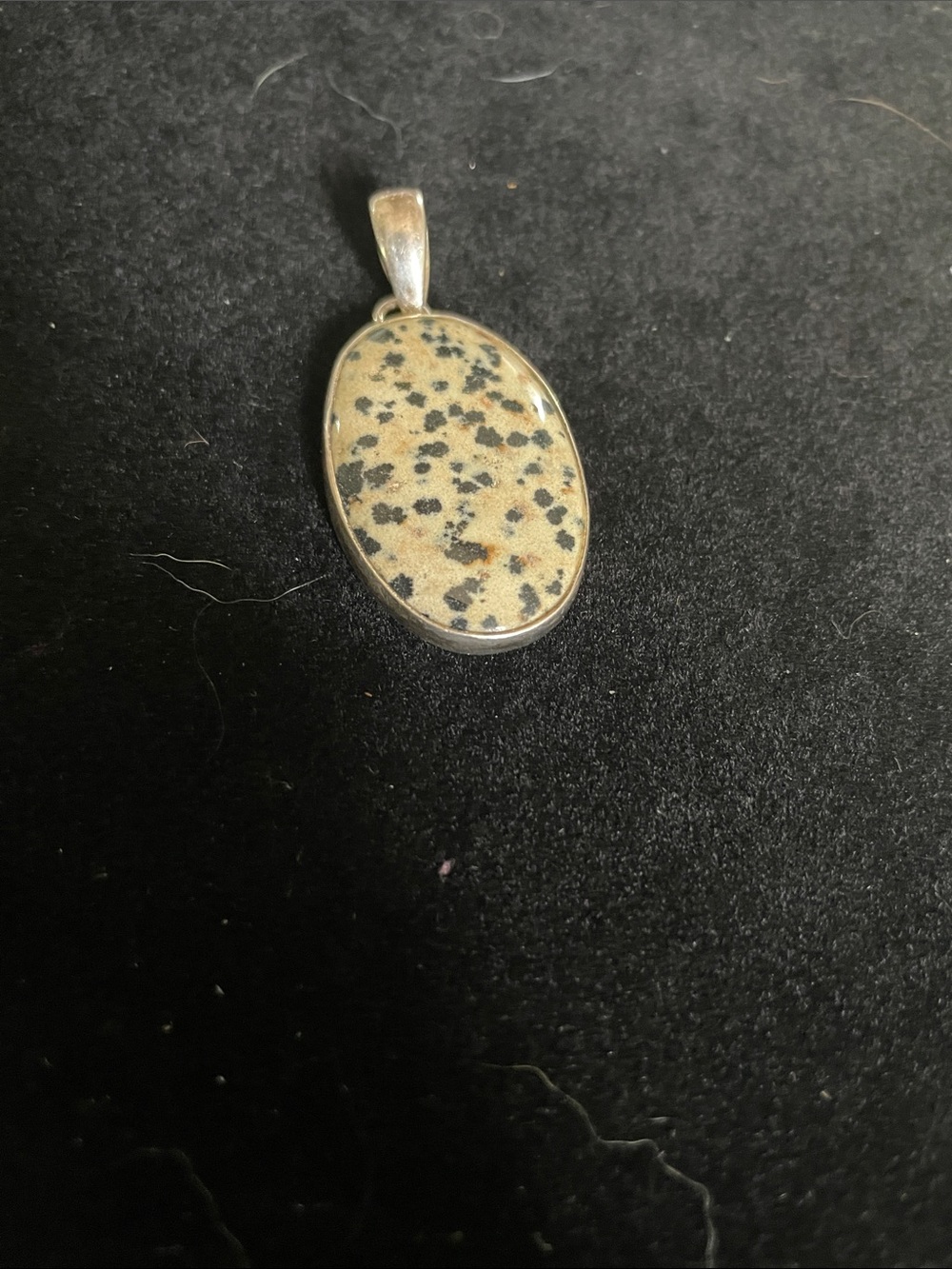 Sterling Silver 925 Dalmatian Jasper Oval Pendant - eBay: $35. 8/21/6